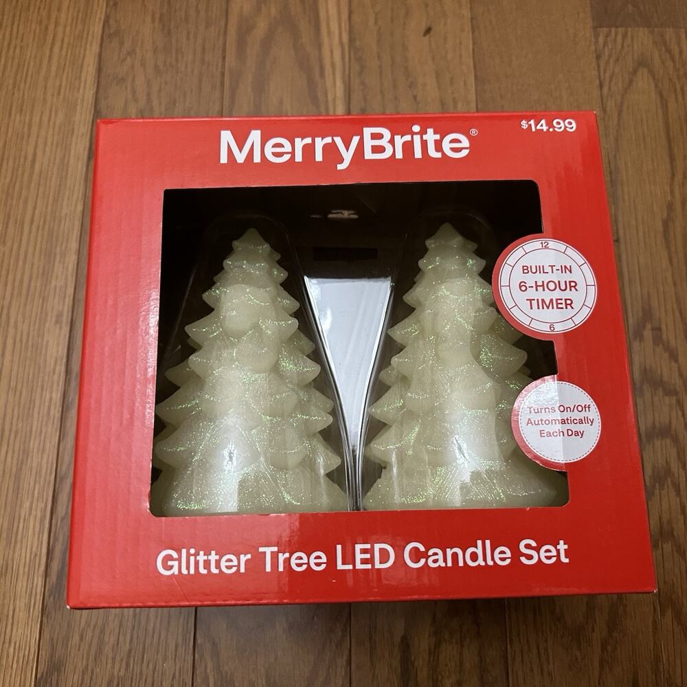 MERRY‎ BRITE 2 PC Color Changing LED Christmas Tree Candles With Daily Timer